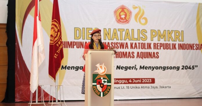 Puncak Perayaan Dies Natalis ke-76 PMKRI, Tri Natalia Urada Tegaskan Kawal Pemilu 2024